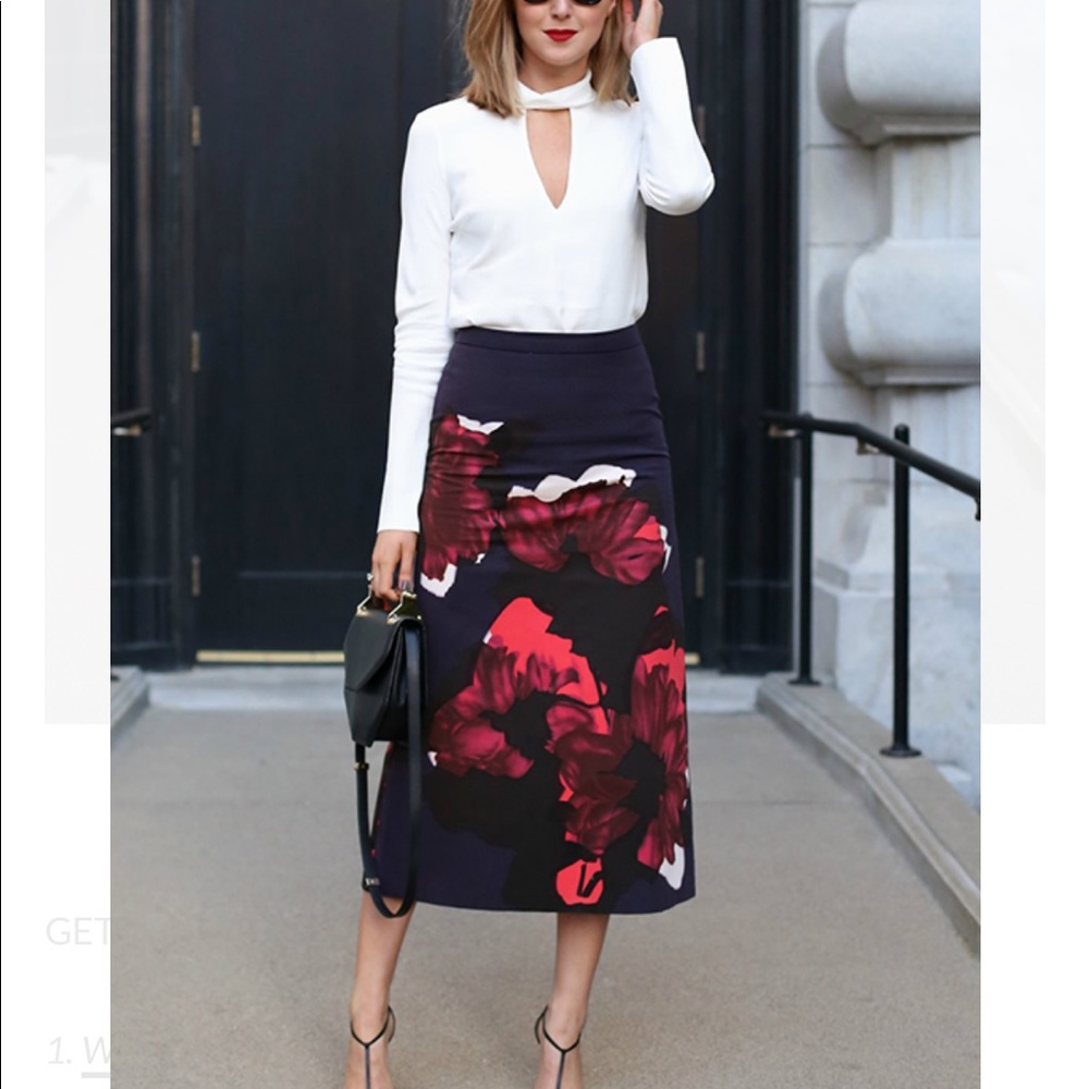 NWT HD in Paris Long A-line Skirt